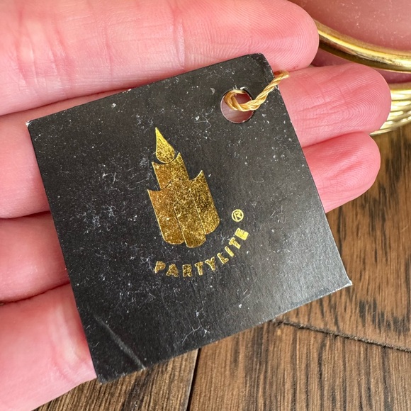 Vintage Partylite Candle with Fine Brass Coil Holder - Picture 2 of 6